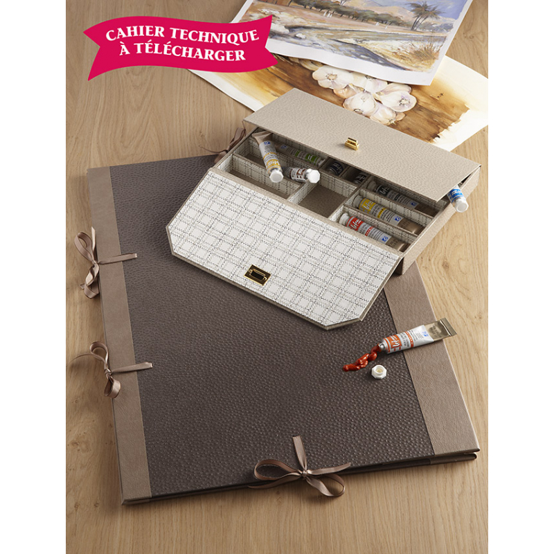 Modèle - Carton à dessin et boîte à gouaches Modèle à télécharger Modèles