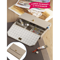 Modèle cartonnage – Boîte à gouaches Modèle à télécharger Modèles