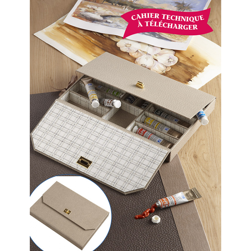 Modèle cartonnage – Boîte à gouaches Modèle à télécharger Modèles