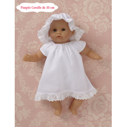 Modèles couture poupon – Robe de princesse et capeline blanche Modèle à télécharger Modèles