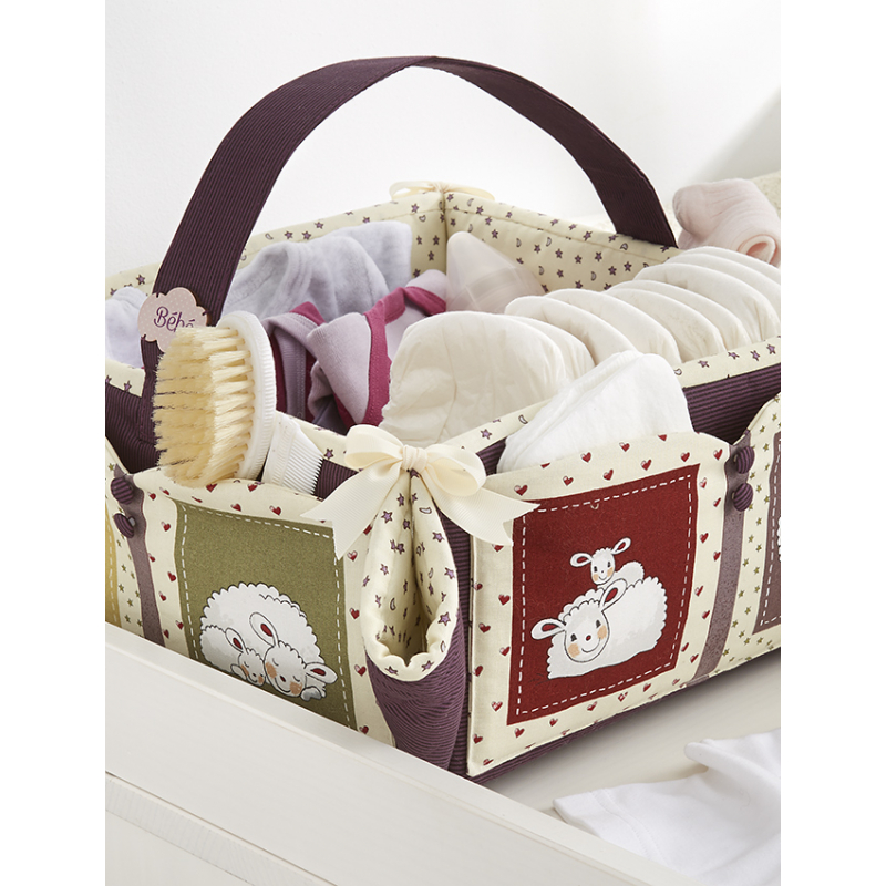 Modèle couture bébé – Corbeille de toilette en tissu Modèle à télécharger Modèles