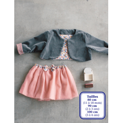 Modèle couture enfant – Boléro gris tendre Modèle à télécharger Modèles