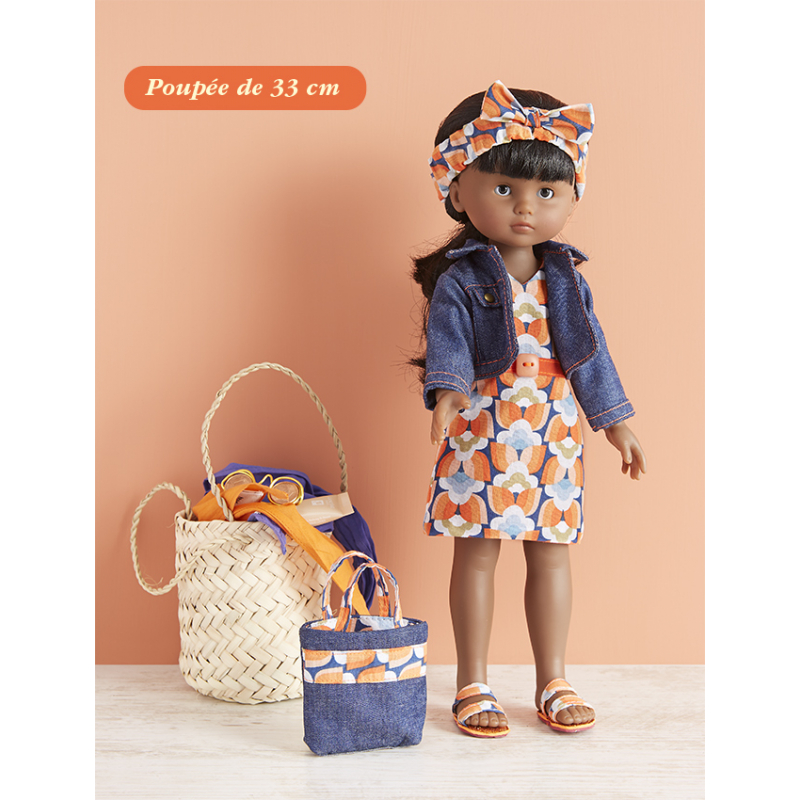 Modèle - Robe, veste en jean, sac, sandales, bandeau Modèle à télécharger Modèles