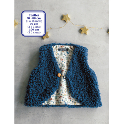 Modèle couture – Gilet sans manches enfant en velboa Modèle à télécharger Modèles