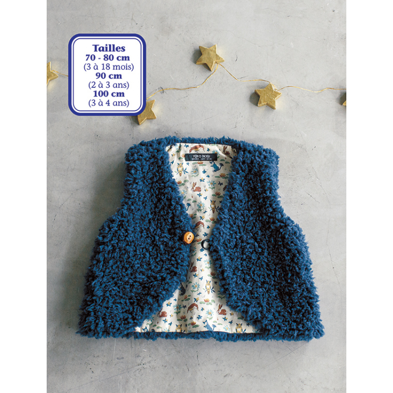Modèle couture – Gilet sans manches enfant en velboa Modèle à télécharger Modèles