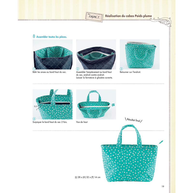 30 sacs & pochettes zippés Livre Couture