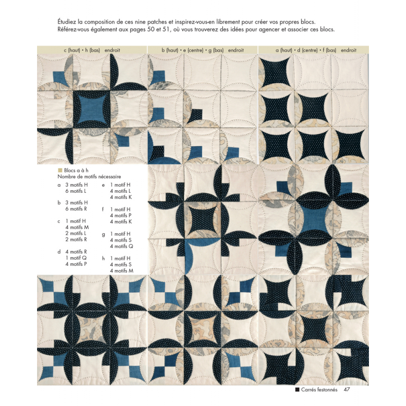 Origami textile réversible Livre Patchwork