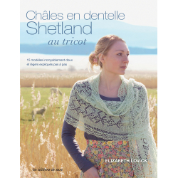 Châles en dentelle Shetland au tricot  - 1
