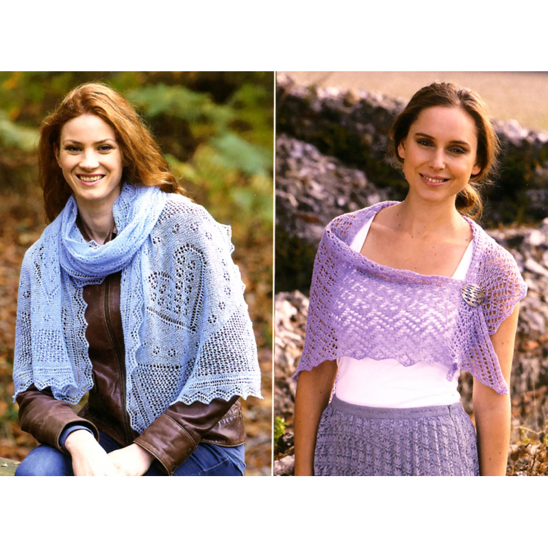 Châles en dentelle Shetland au tricot Livre Tricot