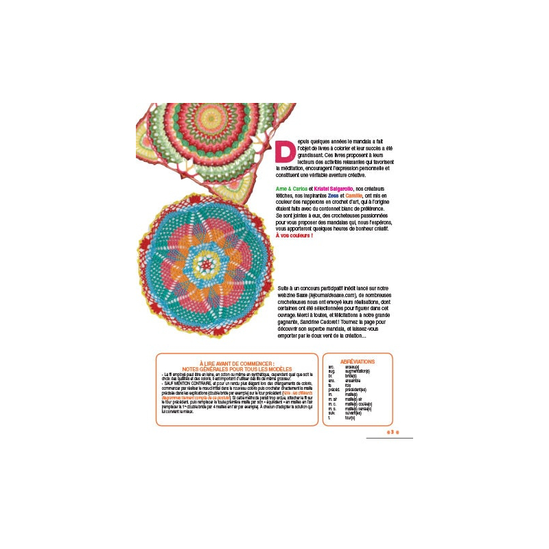 Mandalas au crochet Livre Crochet