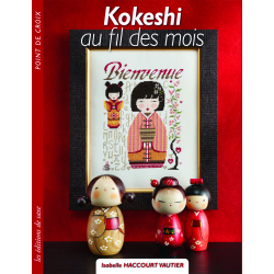 Kokeshi au fil des mois Livre Broderie