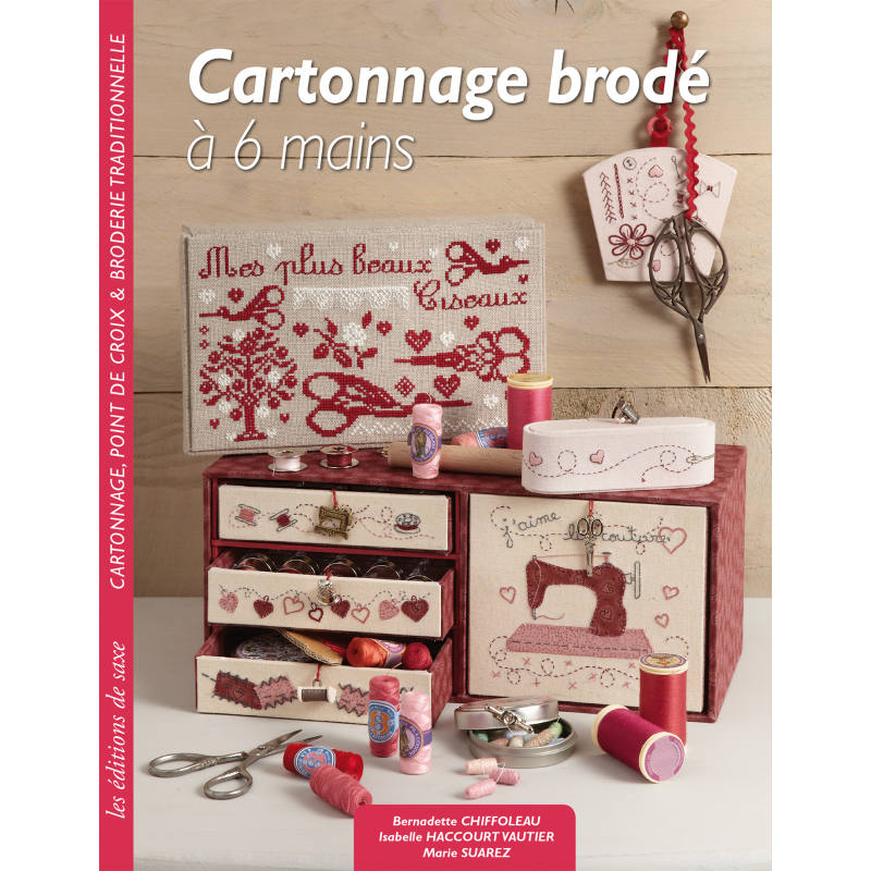 Cartonnage brodé à 6 mains Livre Broderie