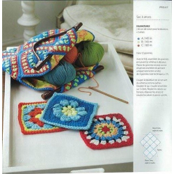 100 Granny Squares acidulés Livre Crochet
