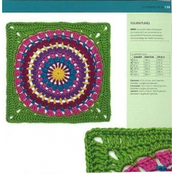 100 Granny Squares acidulés Livre Crochet