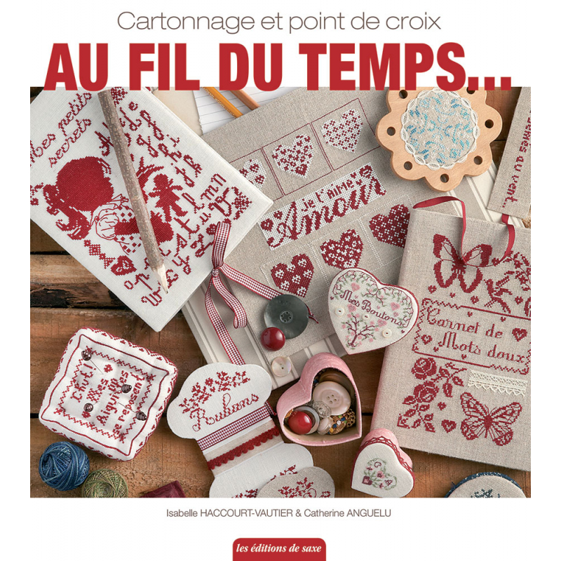Au fil du temps... Cartonnage et point de croix Livre Broderie