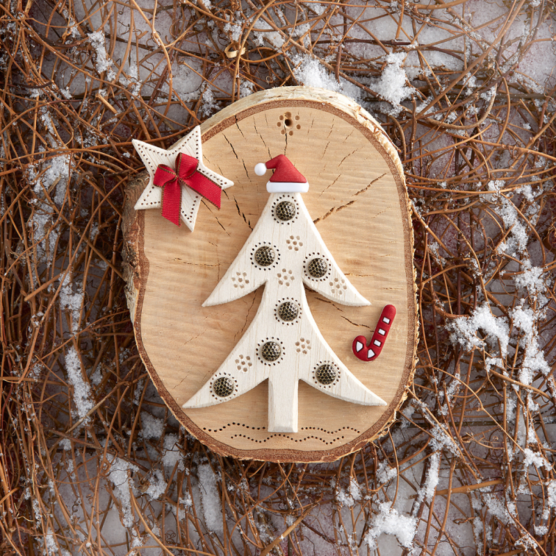 décorations de noël en bois découpé