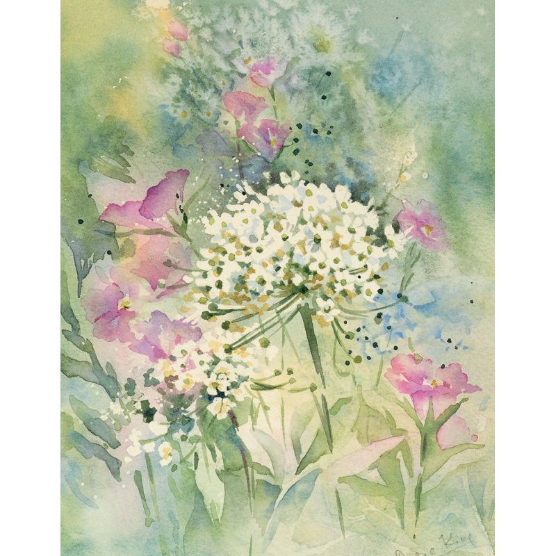 Les fleurs à l'aquarelle Livre Beaux-arts