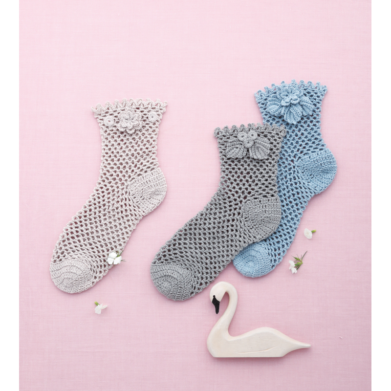 Chaussettes ajourées au crochet Livre Crochet