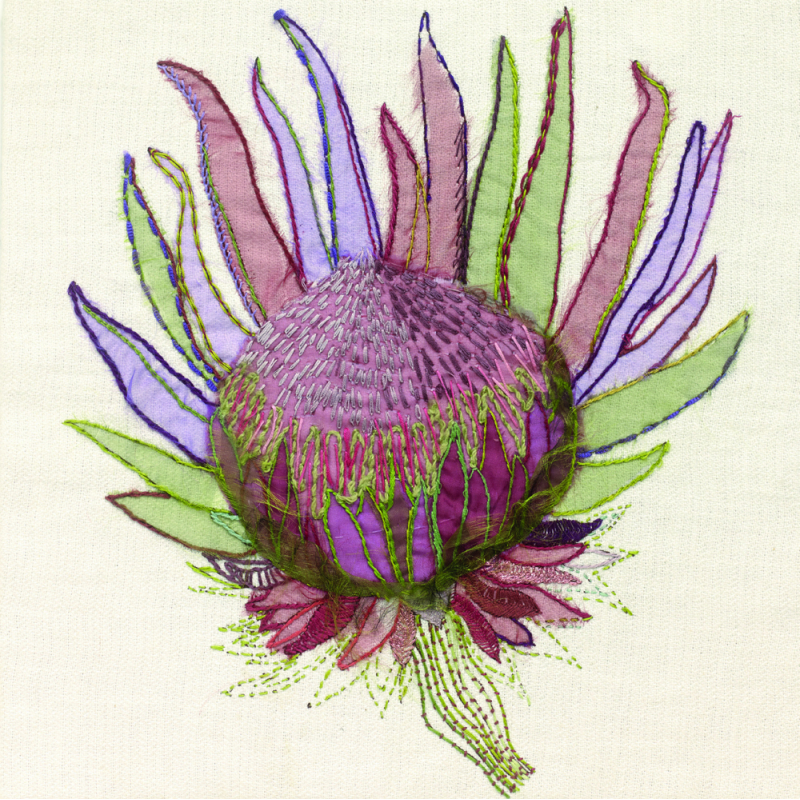 Fleurs textiles embellies Livre Broderie