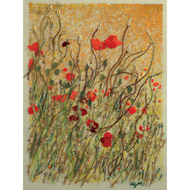 Paysages & fleurs brodés Livre Broderie