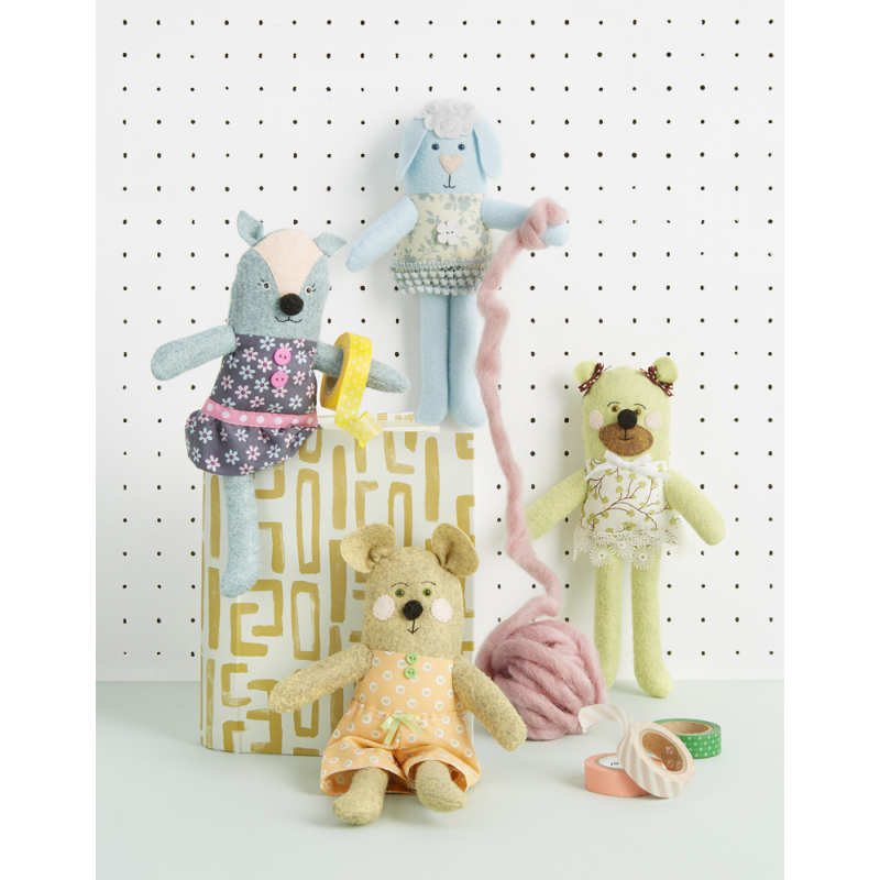 7 familles de doudous en feutrine Livre Couture