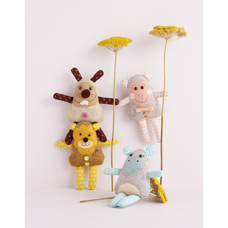 7 familles de doudous en feutrine Livre Couture