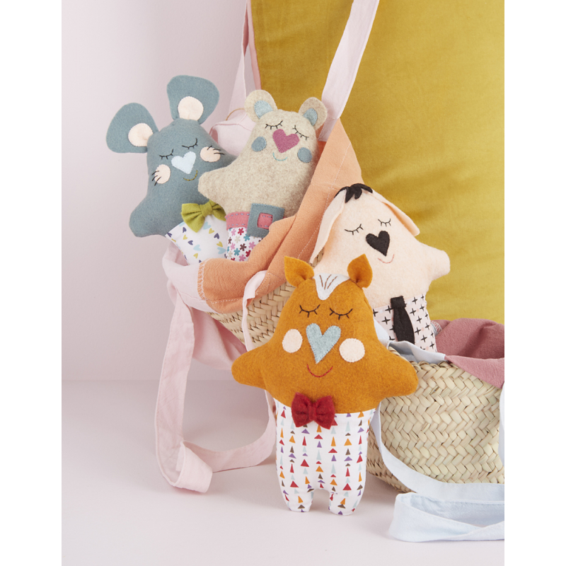 7 familles de doudous en feutrine Livre Couture