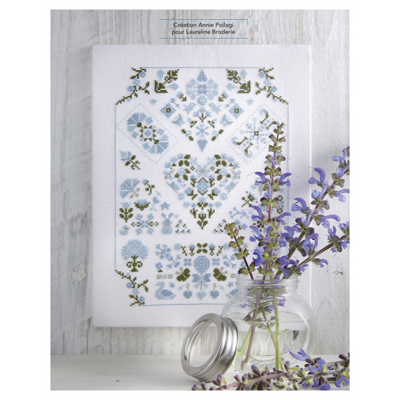 Point de croix romantique Livre Broderie