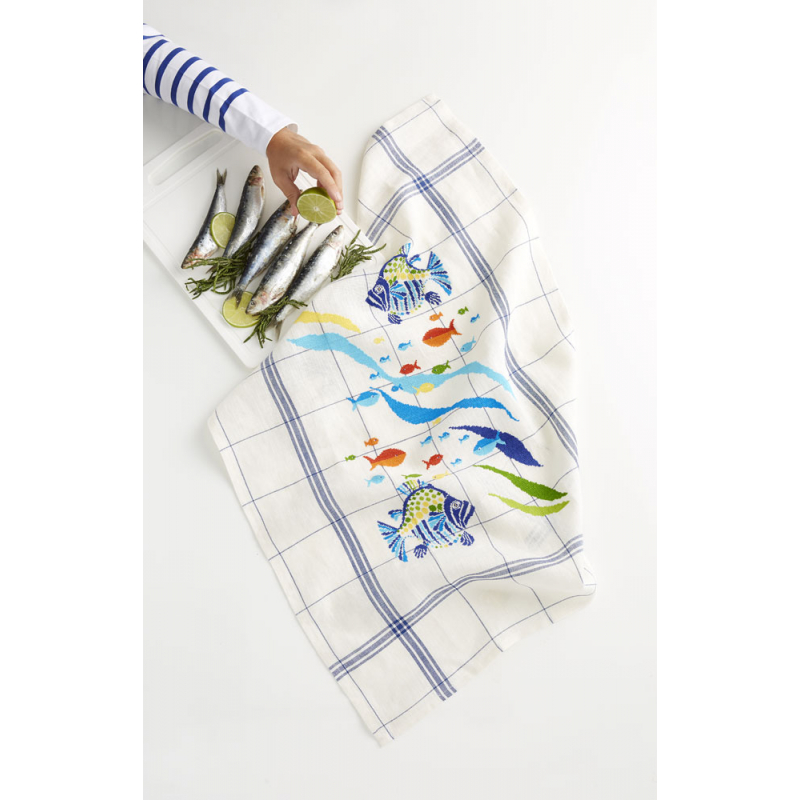 Jolis torchons au point de croix Livre Broderie