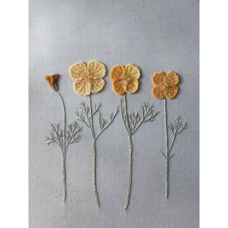 Jolies fleurs en teinture végétale Livre Broderie