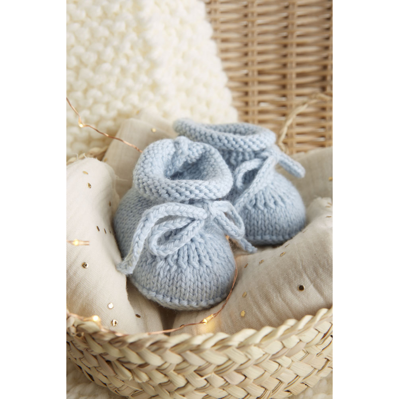 Chaussons bébé au tricot facile - Perles & Co
