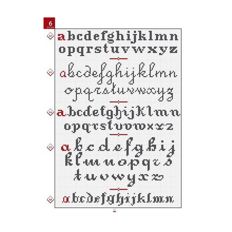 Bible des lettres au point de croix Livre Broderie