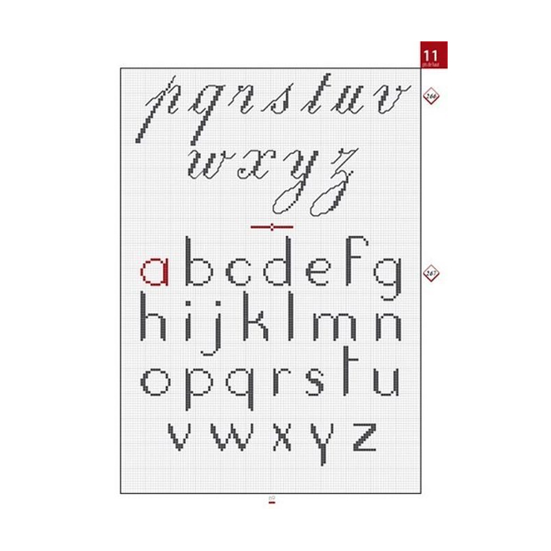 Bible des lettres au point de croix Livre Broderie