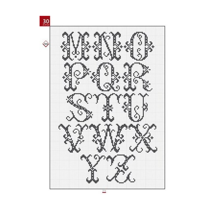 Bible des lettres au point de croix Livre Broderie