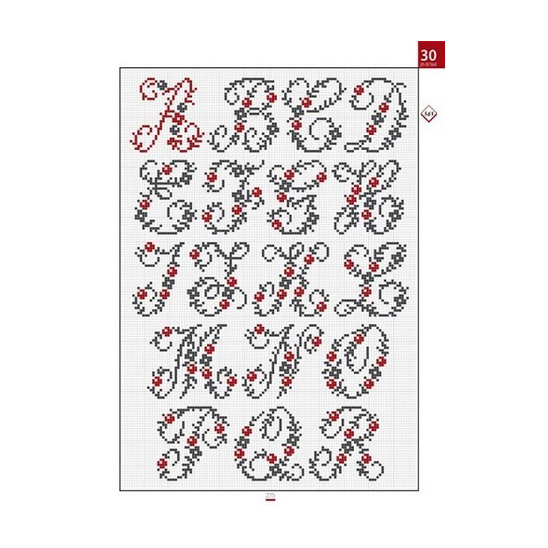 Bible des lettres au point de croix Livre Broderie
