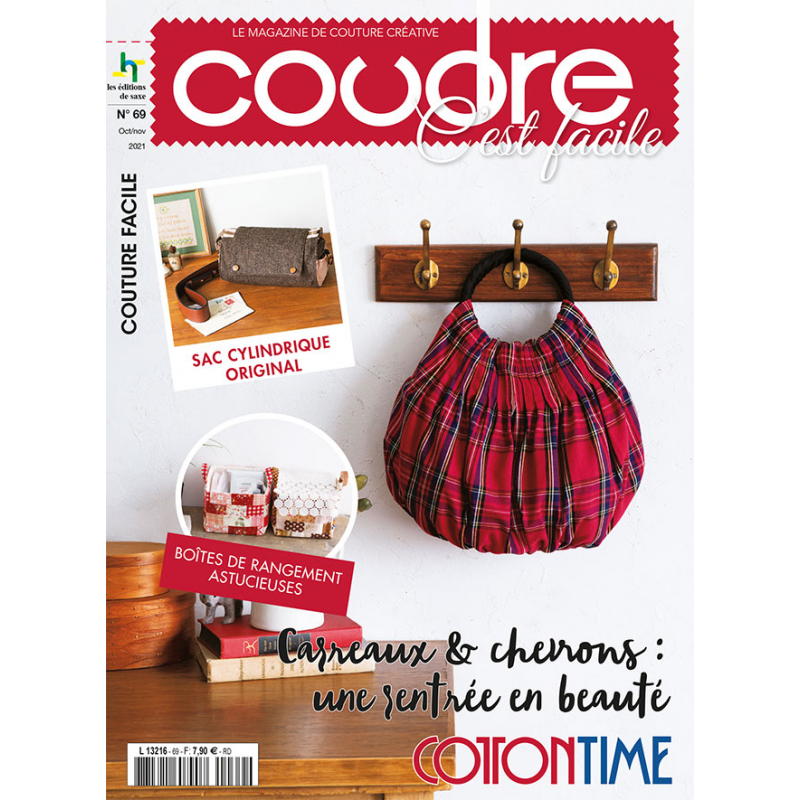 Coudre c'est facile n°69 - Carreaux & chevrons : une rentrée en beauté Magazine Couture