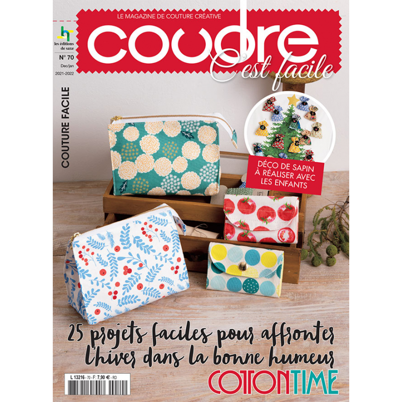 Coudre c'est facile n°70 - 25 projets faciles pour affronter l'hiver Magazine Couture
