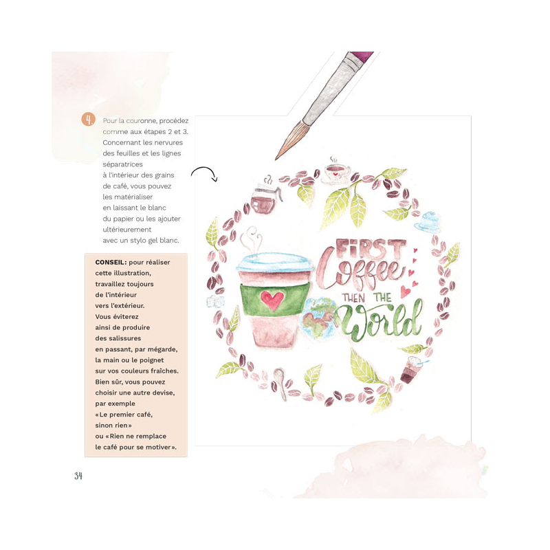 Aquarelle & Lettering aux crayons aquarellables  - 9