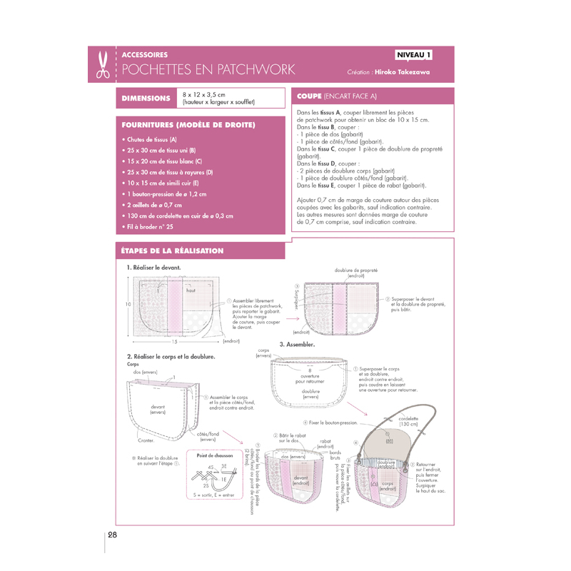 Coudre c'est facile N°72 - 34 sacs & accessoires pour le printemps Magazine Couture