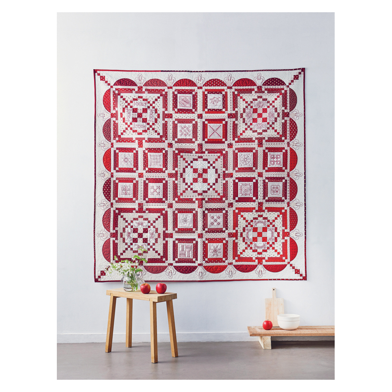 Quilts & Redwork - 60 blocs de broderie rouge  - 2