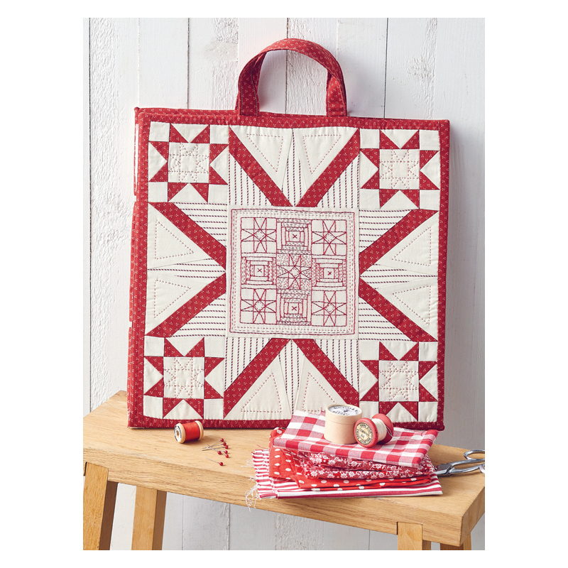 Quilts & Redwork - 60 blocs de broderie rouge  - 13