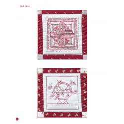 Quilts & Redwork - 60 blocs de broderie rouge  - 14