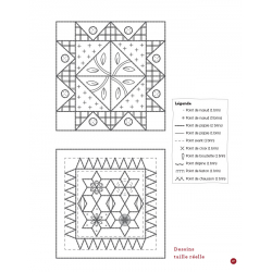 Quilts & Redwork - 60 blocs de broderie rouge  - 15