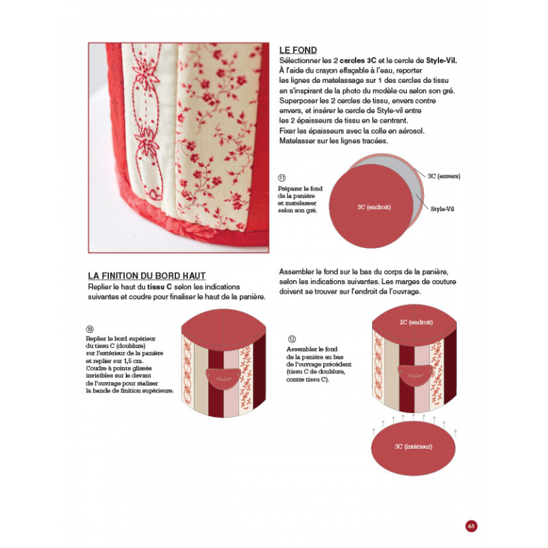 Quilts & Redwork - 60 blocs de broderie rouge  - 10