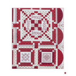 Quilts & Redwork - 60 blocs de broderie rouge  - 3
