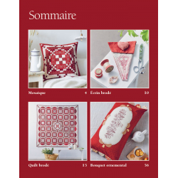 Quilts & Redwork - 60 blocs de broderie rouge  - 18