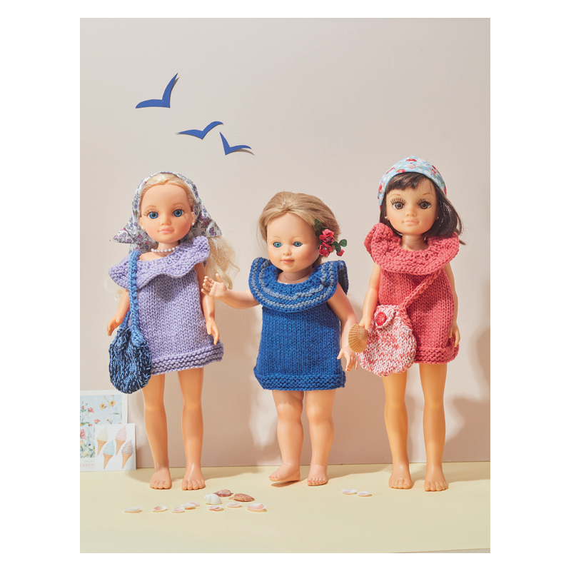 12 tenues de poupées au tricot & leurs accessoires  - 7