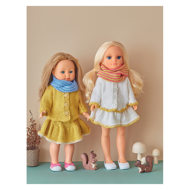 12 tenues de poupées au tricot & leurs accessoires  - 14