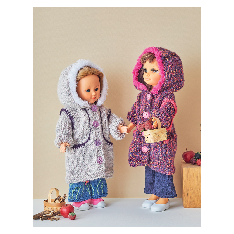 12 tenues de poupées au tricot & leurs accessoires  - 18