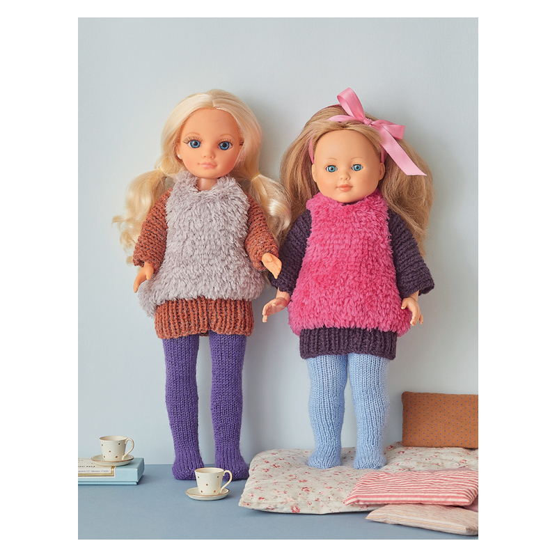 12 tenues de poupées au tricot & leurs accessoires  - 19